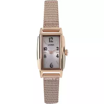 Женские солнечные часы LeClair Mesh, сделанные в Японии [LCREA] (ПРЯМОУГОЛЬНИК/Розовое золото, пояс/LC2002-PGMPG)