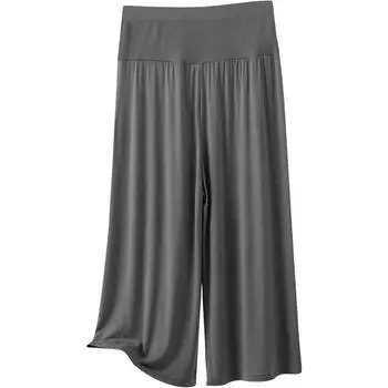 Женские спальные брюки, женские свободные повседневные укороченные брюки, беременные женщины могут носить домашние брюки, широкие брюки с высокой талией L