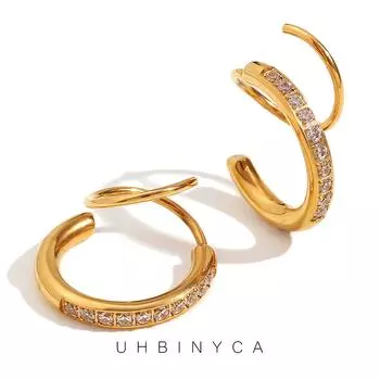 Женские спиральные серьги креативного дизайна, нержавеющая сталь золотой