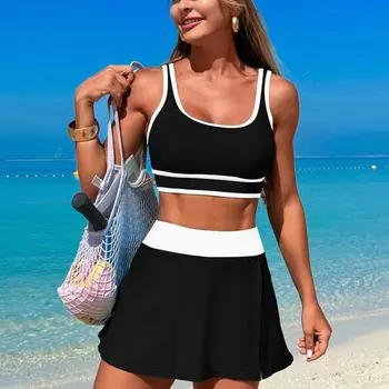 Женские сплошные купальники Sense Bikini с подкладкой для груди No Steel Bra Swimwear L чёрный