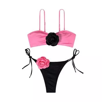 Женские сплошные купальники Sense Bikini с подкладкой для груди No Steel Bra Swimwear L горячий розовый