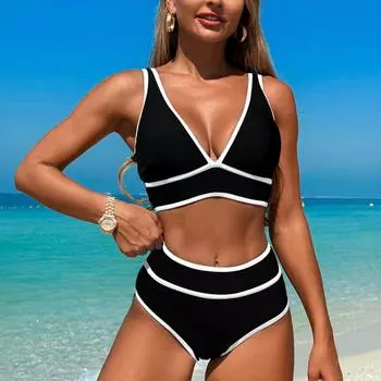 Женские сплошные купальники Sense Bikini с подкладкой для груди No Steel Bra Swimwear L чёрный