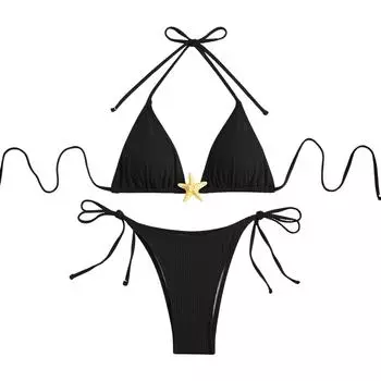 Женские сплошные купальники Sense Bikini с подкладкой для груди No Steel Bra Swimwear L чёрный