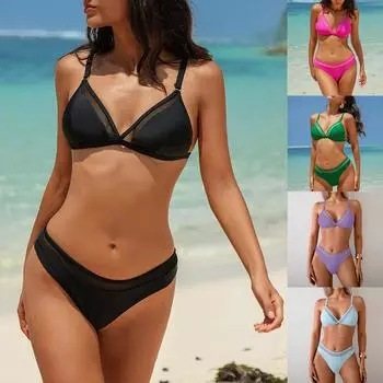 Женские сплошные купальники Sense Bikini с подкладкой для груди No Steel Bra Swimwear L фиолетовый