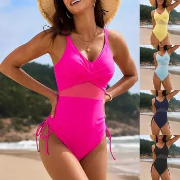 Женские сплошные купальники Sense Bikini с подкладкой для груди No Steel Bra Swimwear M чёрный