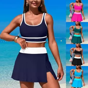 Женские сплошные купальники Sense Bikini с подкладкой для груди No Steel Bra Swimwear XL тёмно-синий