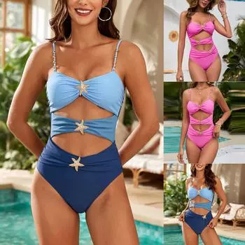 Женские сплошные купальники Sense Bikini с подкладкой для груди No Steel Bra Swimwear S синий