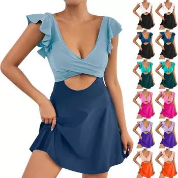 Женские сплошные купальники Sense Bikini с подкладкой для груди No Steel Bra Swimwear L синий