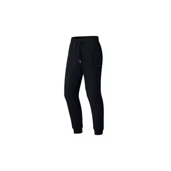 Женские спортивные брюки Li Ning Fitness Series с эластичным поясом, однотонные, черные, AYKT066-2 M