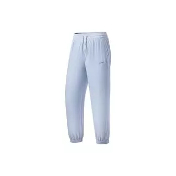 Женские спортивные брюки Li Ning Fitness Series, однотонные, светоотражающие, быстросохнущие, свободные, небесно-голубые, AYKT304-1 XS