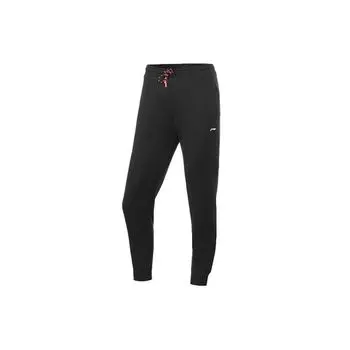 Женские спортивные брюки Li Ning Training Series из флиса с манжетами, стандартные, черные AKLQ612-1 XXL