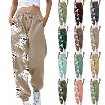 Женские спортивные брюки с карманом на ремне, модные, пэчворк, контрастная резинка на талии, повседневные спортивные брюки L армия зеленый