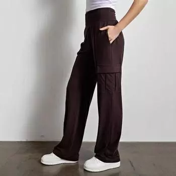 Женские спортивные брюки Yousheng, прямые, широкие, с высокой талией, длинные брюки с карманами, однотонные, дышащие, удобные, повседневные брюки M