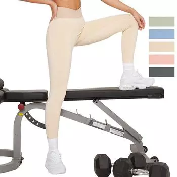 Женские спортивные леггинсы для фитнеса с V-образной талией, леггинсы с пуш-ап, брюки для йоги, бега в тренажерном зале S