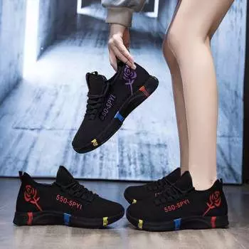 Женские спортивные повседневные уличные теннисные туфли легкие нескользящие дышащие кроссовки мягкие прогулочные туфли 36