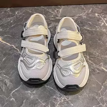 Женские спортивные сандалии, корейская версия, обувь на толстой платформе, повседневная обувь, женские уличные пляжные спортивные сандалии Mujer, 2024 35 слоновая кость