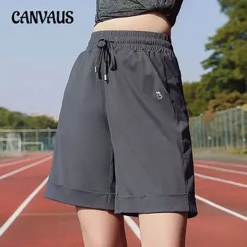 Женские спортивные шорты больших размеров для бега, йоги, свободного покроя, фитнеса, миди-брюки L чёрный