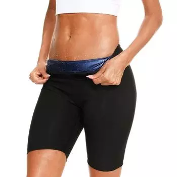 Женские спортивные шорты для сауны, утягивающие брюки для йоги, тренажер для талии, формирователь бедер, стройные леггинсы для тренировок, компрессионные капри, спортивная одежда для фитнеса, корректирующее белье S/M синий/чёрный