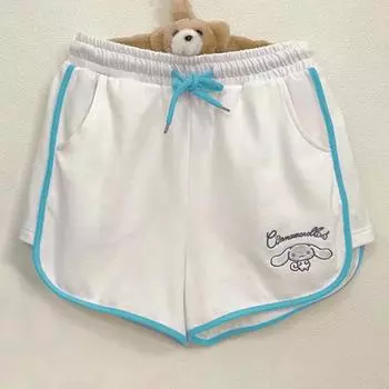 Женские спортивные шорты Шорты для девочек Пижамные брюки Домашние повседневные брюки Спортивные брюки Шорты One Size светло-синий