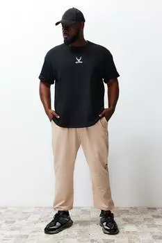 Женские спортивные штаны больших размеров, модные новые сезонные удобные спортивные штаны больших размеров с камнями из 100% хлопка