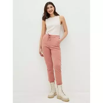 Женские спортивные штаны LCW CASUAL с эластичной резинкой на талии и плоскими карманами розового цвета