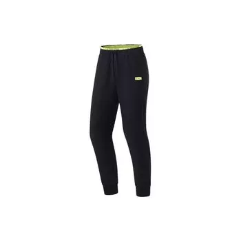 Женские спортивные штаны Li Ning Running Series с однотонным логотипом и манжетами из флиса, теплые, свободные, черные AYKT042-1 XL