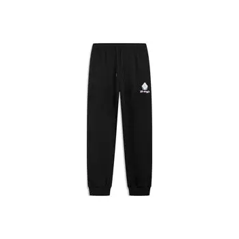 Женские спортивные штаны Li Ning с манжетами и узором в китайском стиле, черные AKLT412-4 XL
