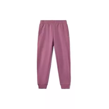 Женские спортивные штаны Li Ning Sports Trend Series с цветочным принтом и логотипом, теплые, с манжетами, розовые AKLR678-3 M