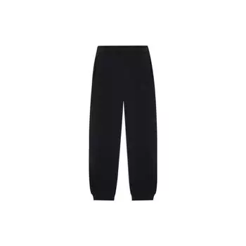 Женские спортивные штаны Li Ning Sports Trend Series с вышитым логотипом из флиса и манжетами, трикотажные, черные AKLSB52-1 XXL