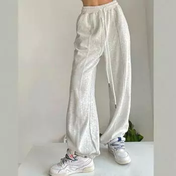 Женские спортивные штаны, повседневные джоггеры, Harajuku, хип-хоп, корейская мода, Y2k, женские широкие спортивные брюки, свободная уличная одежда S серый