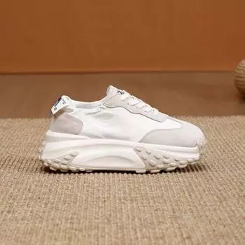 Женские спортивные туфли из сетчатой ткани, дышащие и удобные, летние, новые модные туфли-буфы на толстой подошве, универсальные, повседневные туфли для папы 35