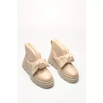 Женские стильные бежевые парашютные ботинки в стиле ретро