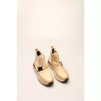 Женские стильные бежевые парашютные ботинки в стиле ретро