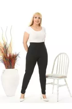 Женские стильные брюки больших размеров, узкие брюки большого размера с высокой талией, гибкие стальные брюки