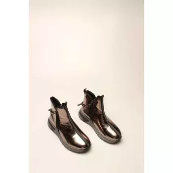 Женские стильные ретро платиновые сапоги со складками