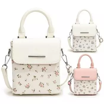 Женские стильные сумки через плечо из искусственной кожи, простые цветочные сумки-портфели для вечеринок и отпуска розовый