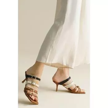 Женские стильные тапочки на каблуке