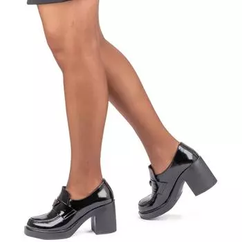 Женские стильные туфли из натуральной кожи на платформе 8 см