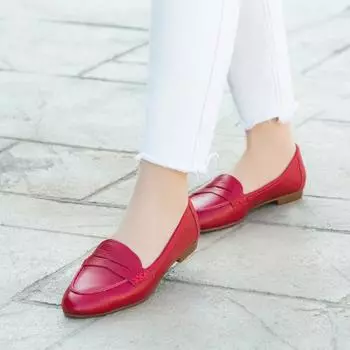 Женские стильные туфли на низком каблуке из натуральной мягкой кожи на плоской подошве