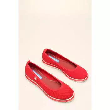 Женские стильные туфли на плоской подошве с красной сеткой в стиле ретро
