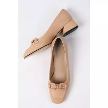 Женские стильные туфли на плоском подошве с короткими каблуками и пряжкой Ten Regi