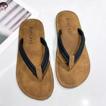 Женские стильные уличные шлепанцы для лета, студенческий дизайн в корейском стиле, простые нескользящие вьетнамки для пляжа. 35 чёрный