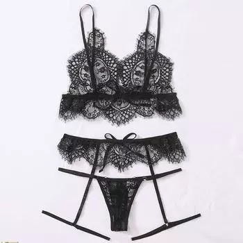 Женские стринги из Юго-Восточной Азии с тремя точками, кружевные, перспективные, соблазнительные, веревочные, сексуальное нижнее белье S