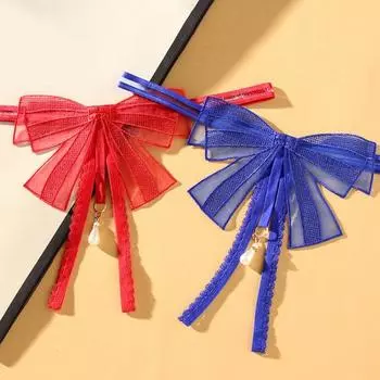 Женские стринги с большим бантом, прозрачные, с открытым шаговым швом, перспективные, без вырезов, горячие, эластичные