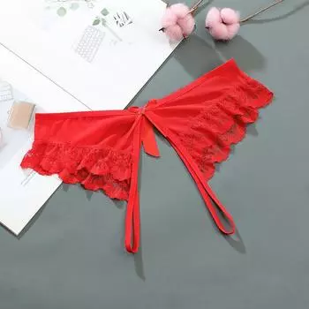 Женские стринги с открытой промежностью, сексуальное кружевное нижнее белье с низкой талией, мягкое нижнее белье, кружевные края, сексуальные футболки S
