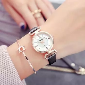Женские студенческие повседневные модные часы с поясом цвета конфеты и стразами, водонепроницаемые, новые кварцевые часы