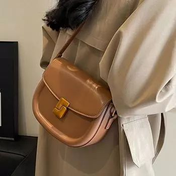 Женские сумки 2024 года, новые трендовые роскошные модные нишевые дизайнерские винтажные сумки через плечо на одно плечо, ручные седельные сумки