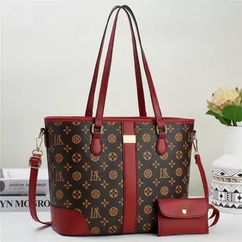 Женские сумки через плечо большой емкости с изысканным принтом, женские сумки-тоут из искусственной кожи, простая изысканная женская сумка для покупок