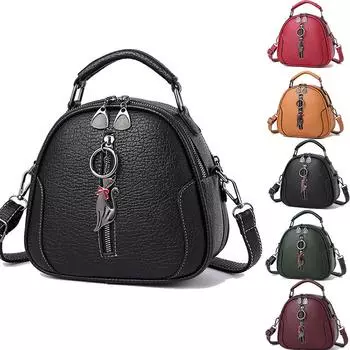 Женские сумки через плечо из искусственной кожи, дизайнерские женские сумки на плечо, высококачественная однотонная сумка 21*11*20cm коричневый