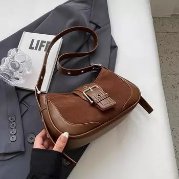 Женские сумки через плечо из искусственной кожи с модным лоскутным дизайном, полумесяц, женские повседневные сумки для поездок на работу